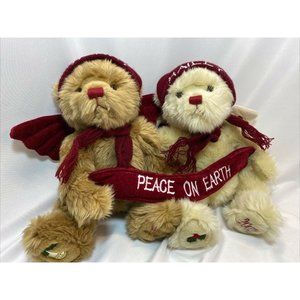 Ron Banafato Harry & Hailey Angel Bear Plush Pair – Removable Wings
